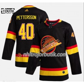 Barn Ishockey Vancouver Canucks tröja Elias Pettersson 40 Flying Skate Adidas 2019-20 Svart Authentic